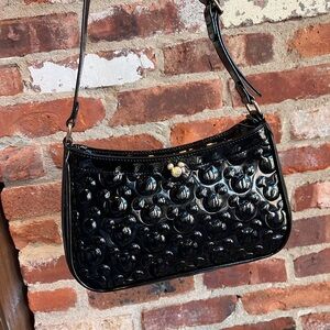 DISNEY PARKS Mickey Mouse Purse Handbag Black & Gold Shoulder Bag NEW